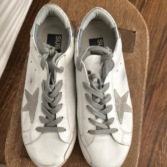 WORN ONCE! Golden Goose Superstar white and silver heel worn once size 41 - Picture 4 of 8